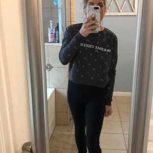 Cropped holiday sweatshirt